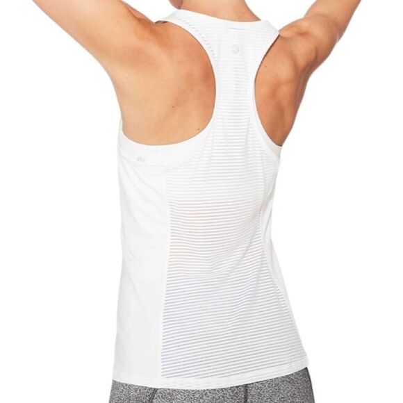 Lululemon Goal Crusher Tank (Stripe) White - Picture 2 of 14